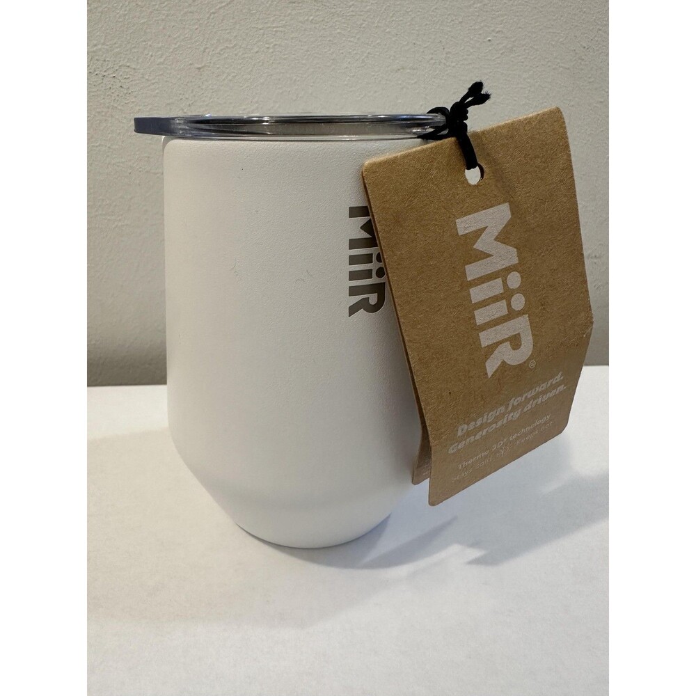 MiiR 10oz VI Wine Tumbler White Insulated Stainless Steel BPA Free 295mL Lid
